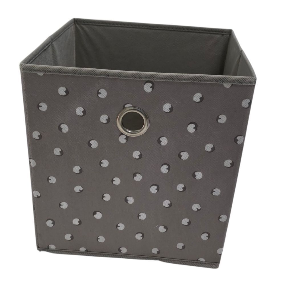 Set Of 4 Room Essentials Gray Fabric Cubes with Cotton Design